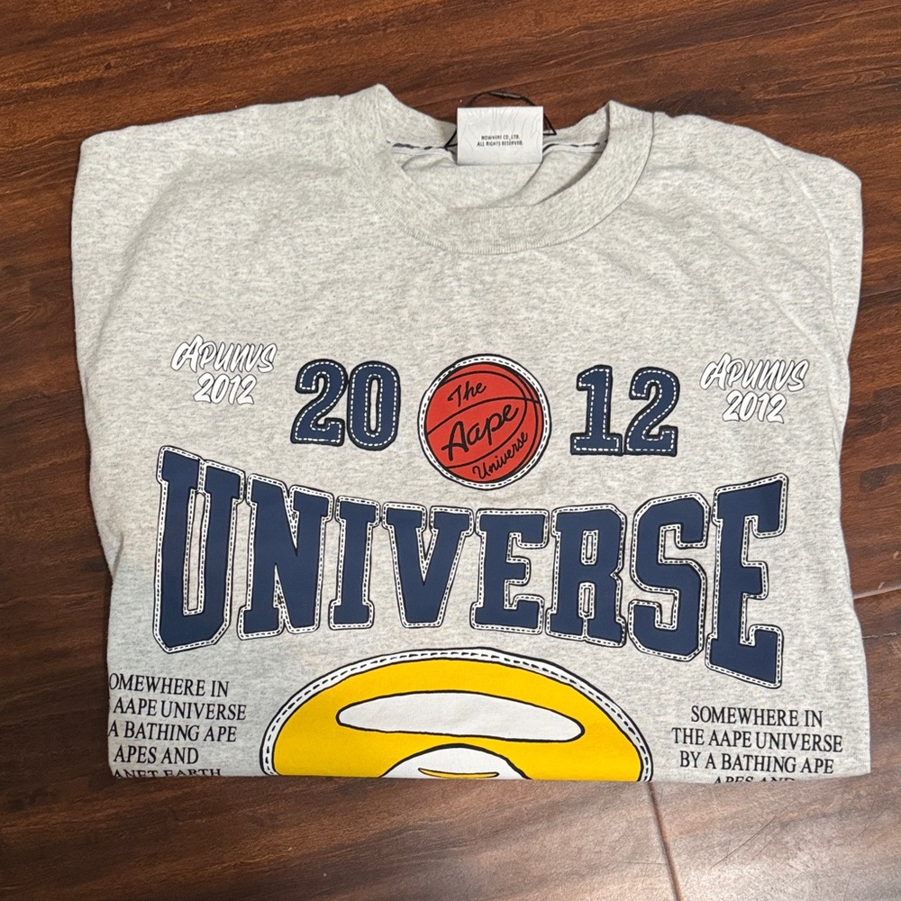Bape Gray Universe Graphic Tee shirt